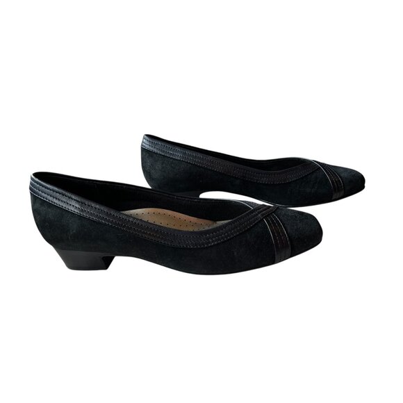 Mark Klemp Classics Womens Black Suede Leather Low-Heel Shoes Size 9N - Picture 3 of 9